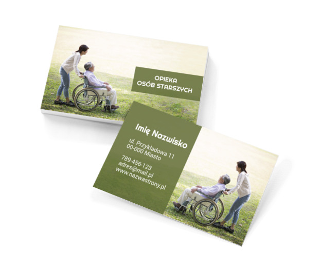 Potrzebujemy skrzydeł, by latać, Usługi domowe, Opieka nad osobami starszymi - Wizytówki Netprint szablony online