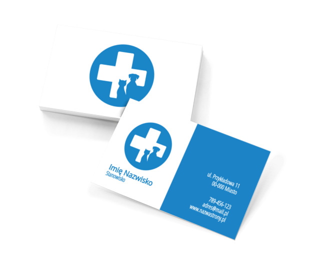 Zadbajmy o zdrowie pupili, Środowisko i Przyroda, Lecznica weterynaryjna - Wizytówki Netprint szablony online