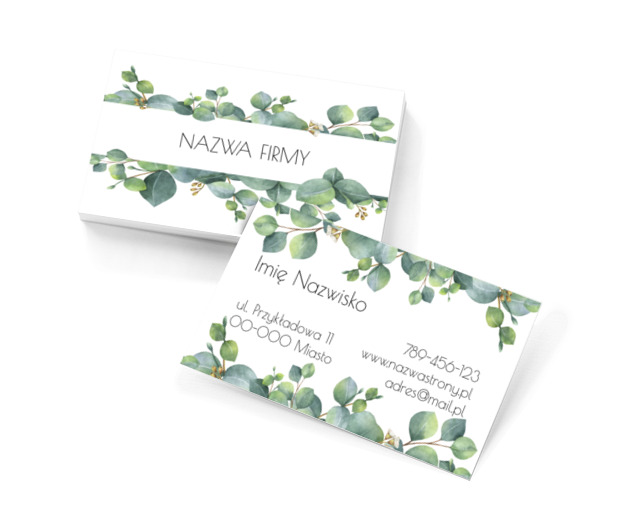 Z naturą mi do twarzy, Motywy, Roślinne - Wizytówki Netprint szablony online