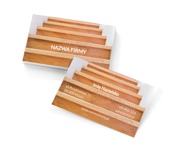 Schodzić po schodach, Budownictwo, Schody - Wizytówki Netprint szablony online