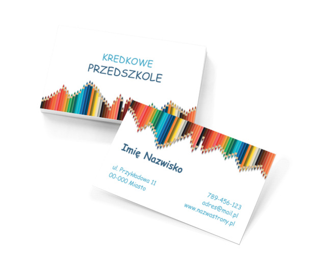 Kolorowe przedszkole, Edukacja, Przedszkole - Wizytówki Netprint szablony online