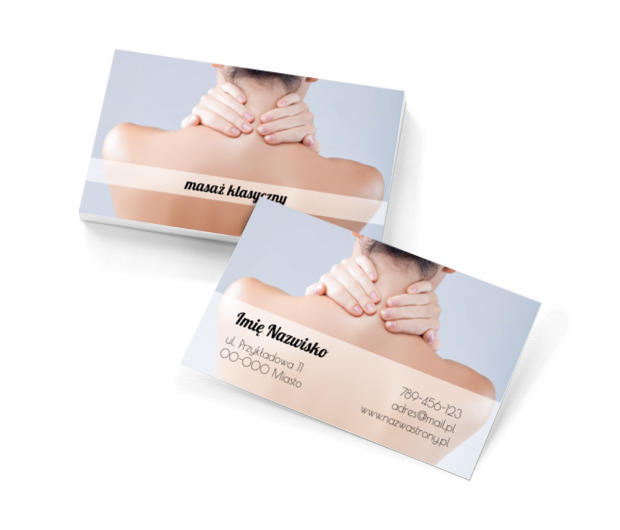 Masaż lekiem na całe zło, Medycyna, Masażysta - Wizytówki Netprint szablony online