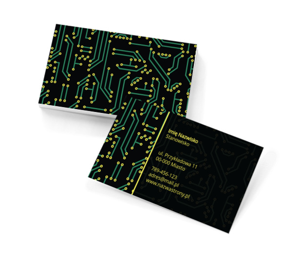 W powiązaniach trudnych sieci, Motywy, Elektronika - Wizytówki Netprint szablony online