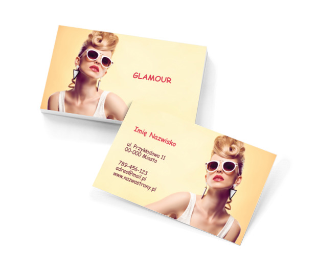 Być jak gwiazda estrady, Motywy, Glamour - Wizytówki Netprint szablony online
