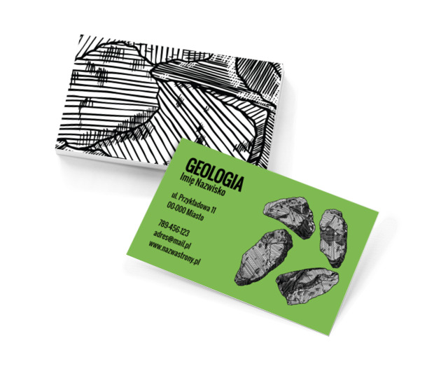 Zieleń skalnych niezwykłości, Środowisko i Przyroda, Geologia - Wizytówki Netprint szablony online