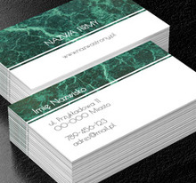 Stonowana zieleń, Budownictwo, Usługi kamieniarskie - Wizytówki Netprint