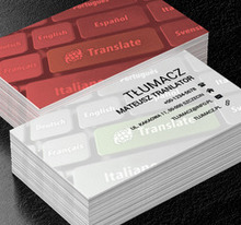 Językowa klawiatura, Usługi biurowe, Tłumacz - Wizytówki Netprint