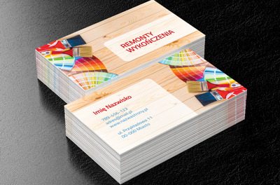 Kolorowe pociągnięcia pędzla, Budownictwo, Remont i Wykończenia - Wizytówki Netprint