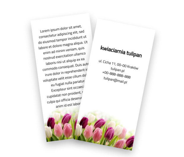 Pola tulipanów dla mnie i ciebie, Środowisko i Przyroda, Kwiaciarnia - Ulotki Netprint szablony online