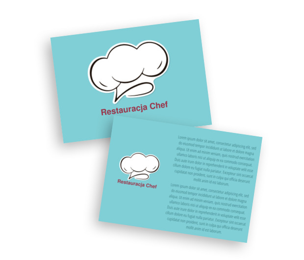 Szef kuchni poleca, Gastronomia, Restauracja - Ulotki Netprint szablony online