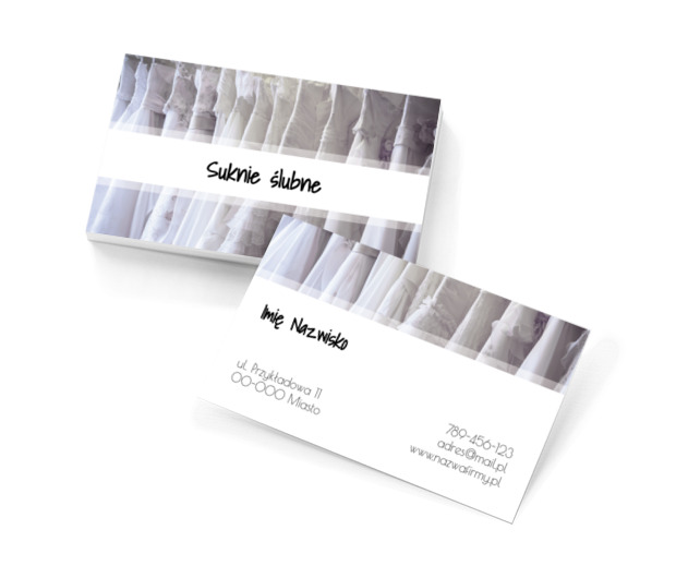 Wybrać tę jedyną, Sprzedaż, Suknie ślubne - Wizytówki Netprint szablony online
