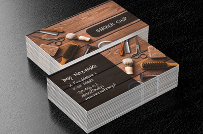 Wszystko dla dżentelmenów, Zdrowie i uroda, Salon fryzjerski - Wizytówki Netprint