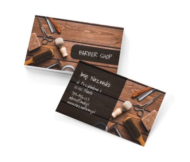 Wszystko dla dżentelmenów, Zdrowie i uroda, Salon fryzjerski - Wizytówki Netprint szablony online