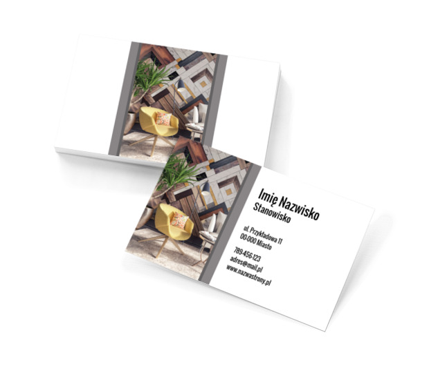 Meblowy zawrót głowy, Budownictwo, Aranżacja wnętrz - Wizytówki Netprint szablony online