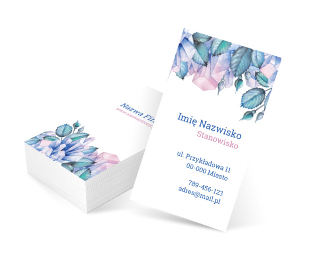 Elegancja w kwiatowym wydaniu, Motywy, Roślinne - Wizytówki Netprint szablony online