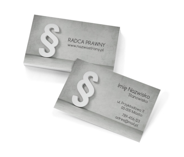 Prawo przede wszystkim!, Prawo, Radca Prawny - Wizytówki Netprint szablony online