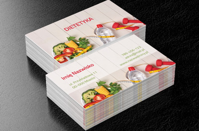 Żyj zdrowo!, Zdrowie i uroda, Dietetyk - Wizytówki Netprint