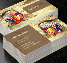 Lingwistyczne zdolności, Usługi biurowe, Tłumacz - Wizytówki Netprint