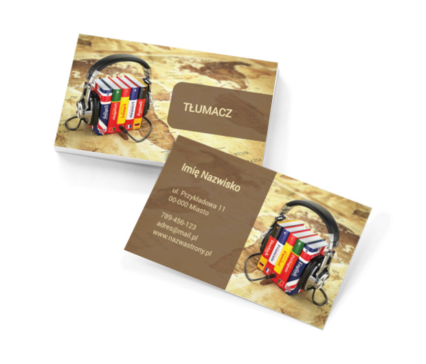Lingwistyczne zdolności, Usługi biurowe, Tłumacz - Wizytówki Netprint szablony online