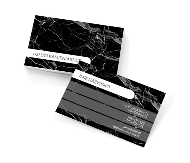 Wykute w kamieniu, Budownictwo, Usługi kamieniarskie - Wizytówki Netprint szablony online