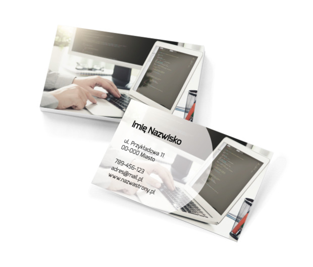 By liczyć się w sieci, Telekomunikacja i Internet, Programista - Wizytówki Netprint szablony online