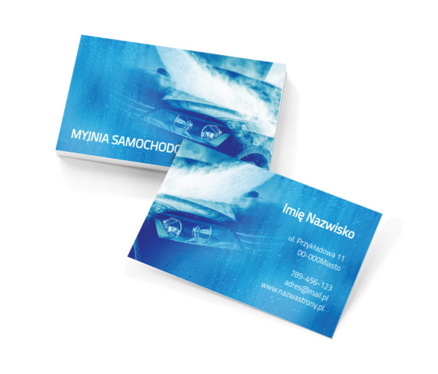 Wszystko o samochodach, Motoryzacja, Myjnia - Wizytówki Netprint szablony online