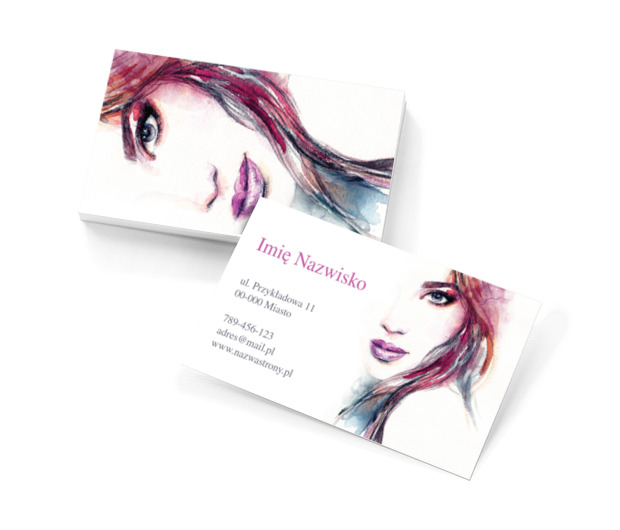 W służbie piękna, Motywy, Glamour - Wizytówki Netprint szablony online