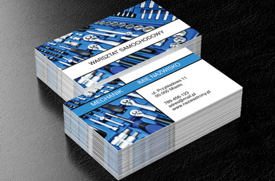 Naprawa w kilka chwil, Motoryzacja, Mechanik - Wizytówki Netprint