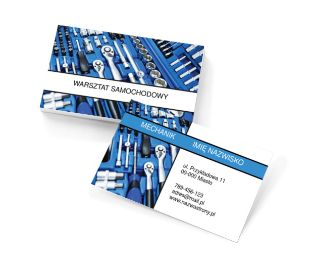 Naprawa w kilka chwil, Motoryzacja, Mechanik - Wizytówki Netprint szablony online