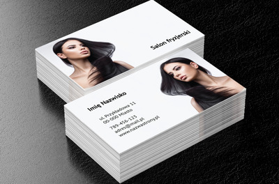 Czysta postać piękna, Zdrowie i uroda, Salon fryzjerski - Wizytówki Netprint
