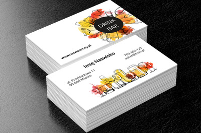 Profesjonalne orzeźwienie, Gastronomia, Bar - Wizytówki Netprint
