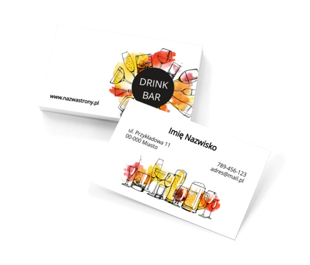 Profesjonalne orzeźwienie, Gastronomia, Bar - Wizytówki Netprint szablony online