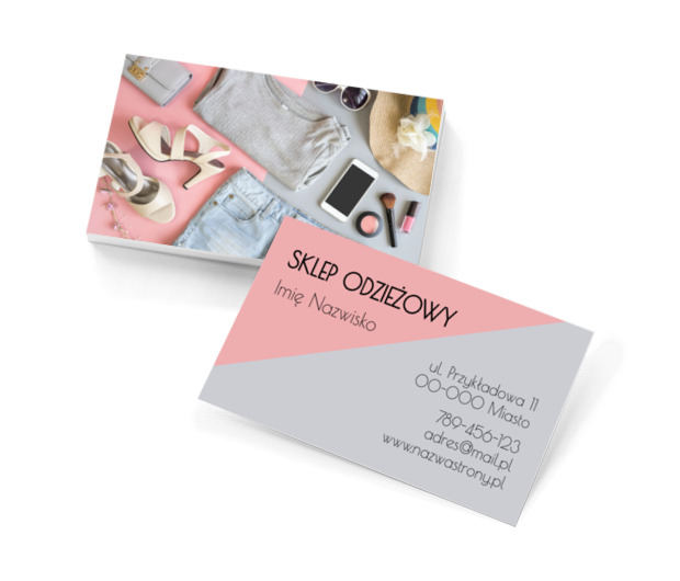 W świecie mody, Sprzedaż, Odzież - Wizytówki Netprint szablony online