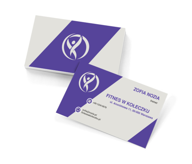 Wstążkowa postać, Zdrowie i uroda, Fitness - Wizytówki Netprint szablony online