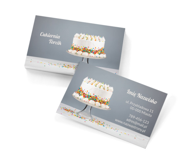 Słodko i profesjonalnie, Gastronomia, Cukiernia - Wizytówki Netprint szablony online