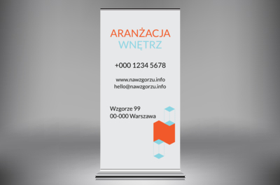 Siła nowoczesności, Budownictwo, Aranżacja wnętrz - Roll-up Netprint