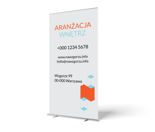 Siła nowoczesności, Budownictwo, Aranżacja wnętrz - Roll-up Netprint szablony online