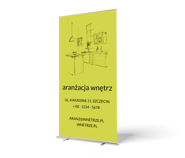 Energia koloru, Budownictwo, Aranżacja wnętrz - Roll-up Netprint szablony online