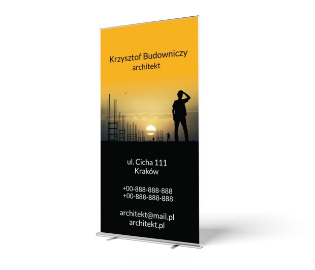 Niezwykłość formy, Budownictwo, Architektura - Roll-up Netprint szablony online