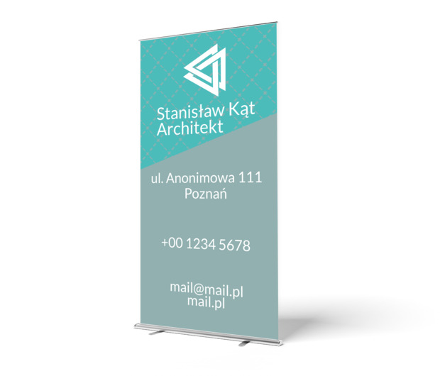 Geometryczny ideał, Budownictwo, Architektura - Roll-up Netprint szablony online
