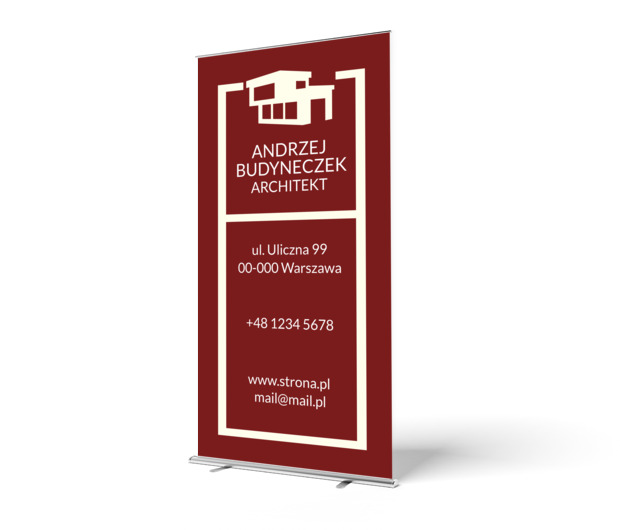 Intensywność koloru, Budownictwo, Architektura - Roll-up Netprint szablony online