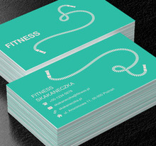 Biała skakanka, Zdrowie i uroda, Fitness - Wizytówki Netprint