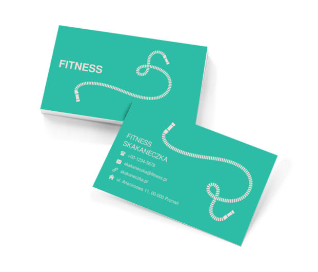Biała skakanka, Zdrowie i uroda, Fitness - Wizytówki Netprint szablony online