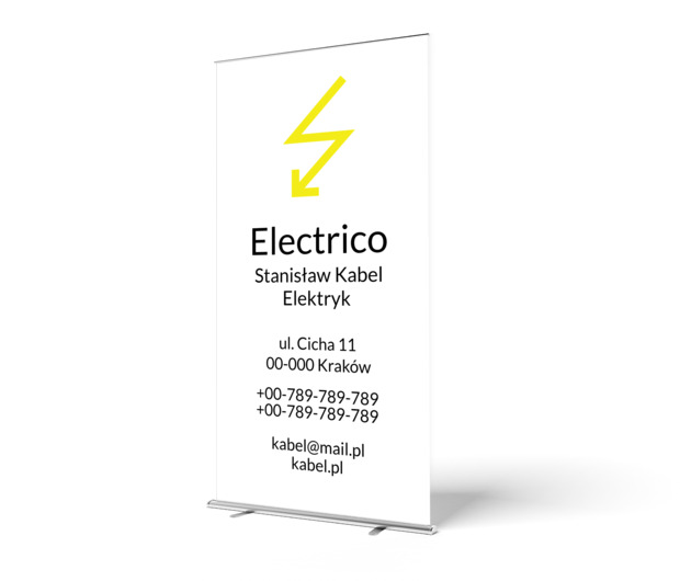 Niech energia będzie z wami, Budownictwo, Elektryk - Roll-up Netprint szablony online