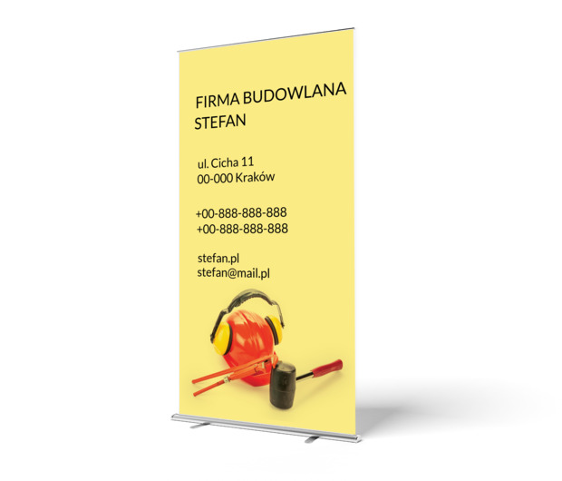 Bogactwo barw, Budownictwo, Firma budowlana - Roll-up Netprint szablony online