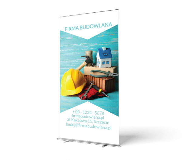 Siła kolorów, Budownictwo, Firma budowlana - Roll-up Netprint szablony online