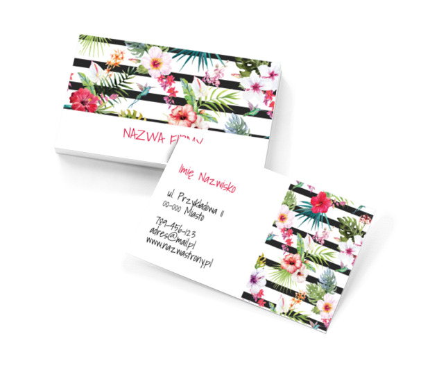 Żyj kolorowo, Motywy, Roślinne - Wizytówki Netprint szablony online