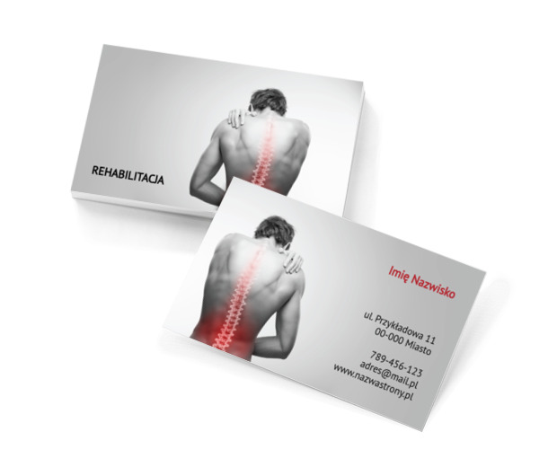 W trosce o zdrowie, Medycyna, Rehabilitacja - Wizytówki Netprint szablony online