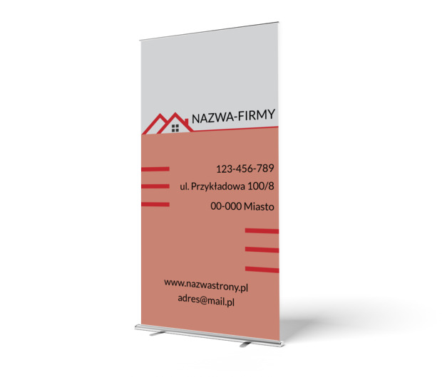 Nowoczesność formy, Budownictwo, Firma budowlana - Roll-up Netprint szablony online