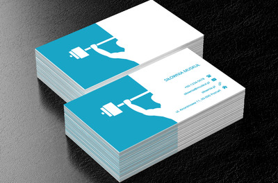 Monochromatyczny atleta, Zdrowie i uroda, Siłownia - Wizytówki Netprint